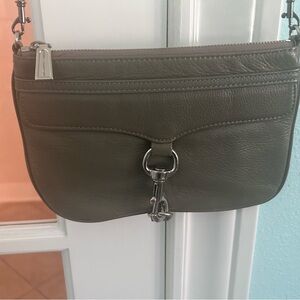 Rebecca Minkoff grey crossbody purse with removable strap